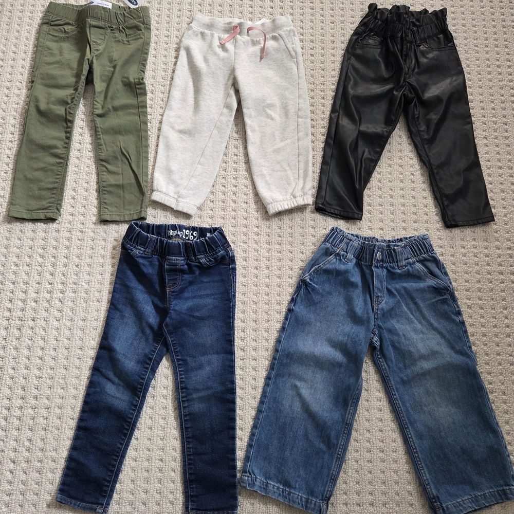 Bundle - Toddler Girl Pants X 5 - 3T